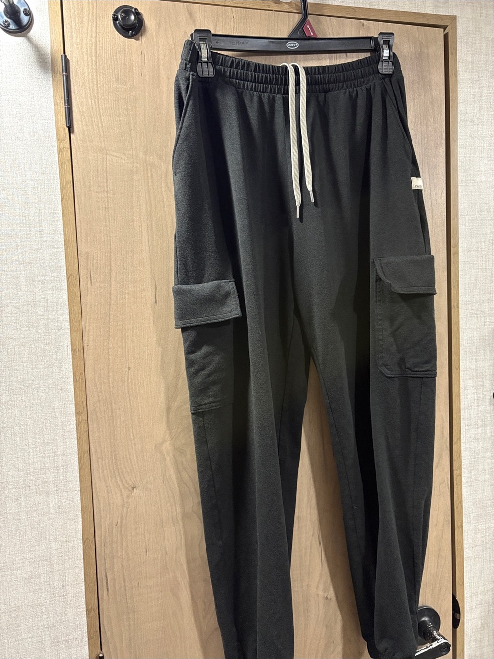 Vuori Black Cargo Joggers with Drawstring Waist